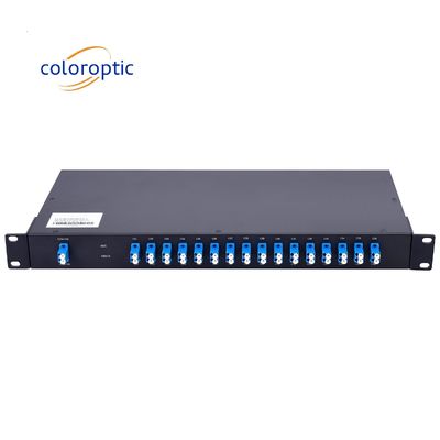 24 Kanal DWDM Pasif Optik Multiplexer / Demultiplexer 1RU Rack