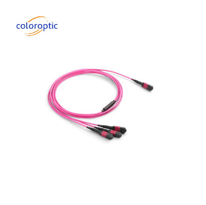MTP / MPO Multimode Tek Mod Fiber Patch Kablosu 40G / 100G Uyumlu OM3 / OM4