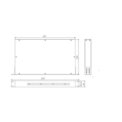 24 Kanal DWDM Pasif Optik Multiplexer / Demultiplexer 1RU Rack