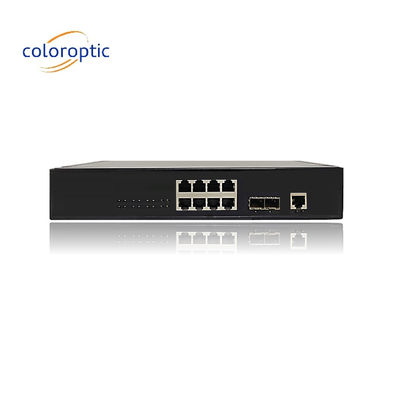 Etkili Poe Değiştiricileri 8 Port 10/100/1000M 2*GE SFP Ethernet Uplink 140W