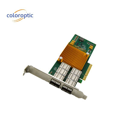 Çift Portlu Pcie Ağ Kartı 25G Optik NIC Anahtar Otobüs Adaptörü PCI Express 2.0