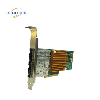 10G Quad Port Ethernet Ağı Adaptörü Microsoft Windows Sunucusu için Optik NIC
