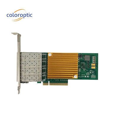 10G Quad Port Ethernet Ağı Adaptörü Microsoft Windows Sunucusu için Optik NIC