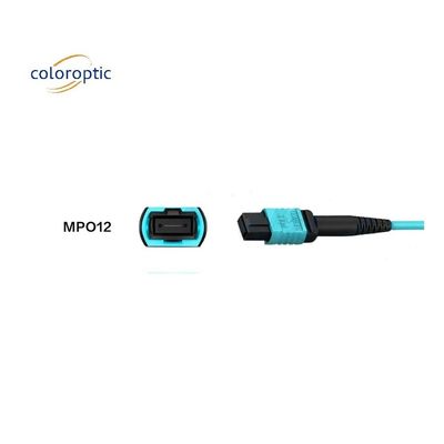 Fiber G652D OM3 MPO Patch Kablosu İş İhtiyaçları İçin 1m Uzunluk
