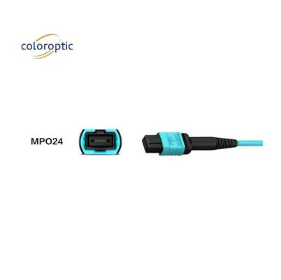 12 çekirdekli MPO Patch Cord Fiber Mode OM3 G652D 1000 kat daha dayanıklı