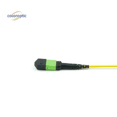 1m Multi Fiber Push On MPO Patch Cord ile PVC Ceket Aqua Color