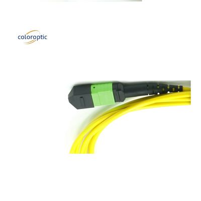 Verimli ağ için OM3 MPO Patch Cord 12 Core Aqua Fiber Optic Connector