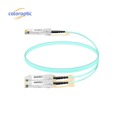 3m AOC DAC Kablosu 10Gbps 800G OSFP'ye 2*400G QSFP112 Bağlantıları