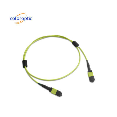 Multi fiber MPO Patch Cord PVC Ceket 12 Core OM5 Kadın Kadın Bağlantısı PC Poliş