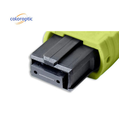 Multi fiber MPO Patch Cord PVC Ceket 12 Core OM5 Kadın Kadın Bağlantısı PC Poliş