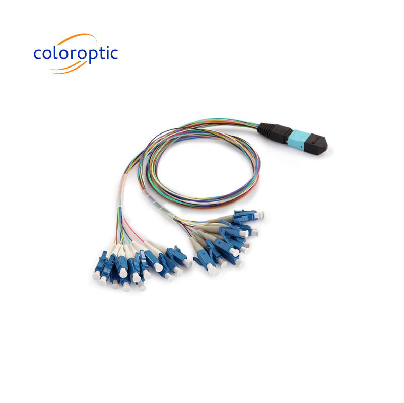 Simplex / Duplex MTP Patch Cord Hydra Kablosu OM3 / OM4 Mpo 24 Bağlantısı