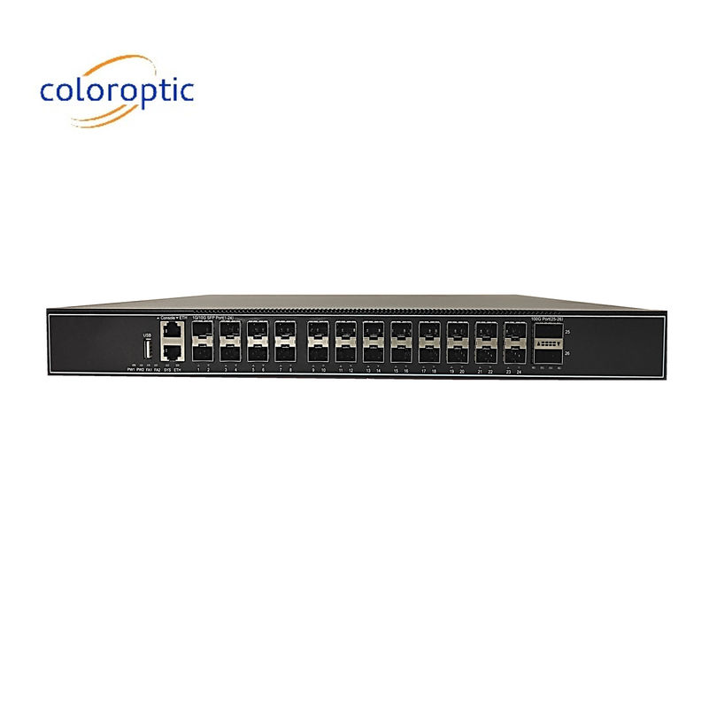 24 Port 10GE Katman 3 Çekirdek Ağ Değiştiricisi 2*40GE Portları ve SSH Güvenliği