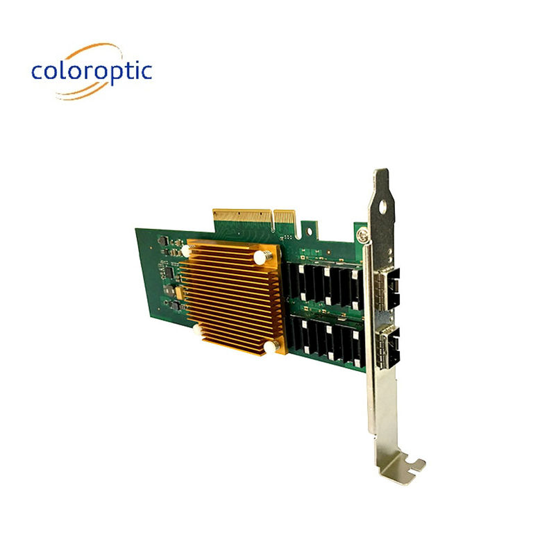 Çift Portlu Pcie Ağ Kartı 25G Optik NIC Anahtar Otobüs Adaptörü PCI Express 2.0