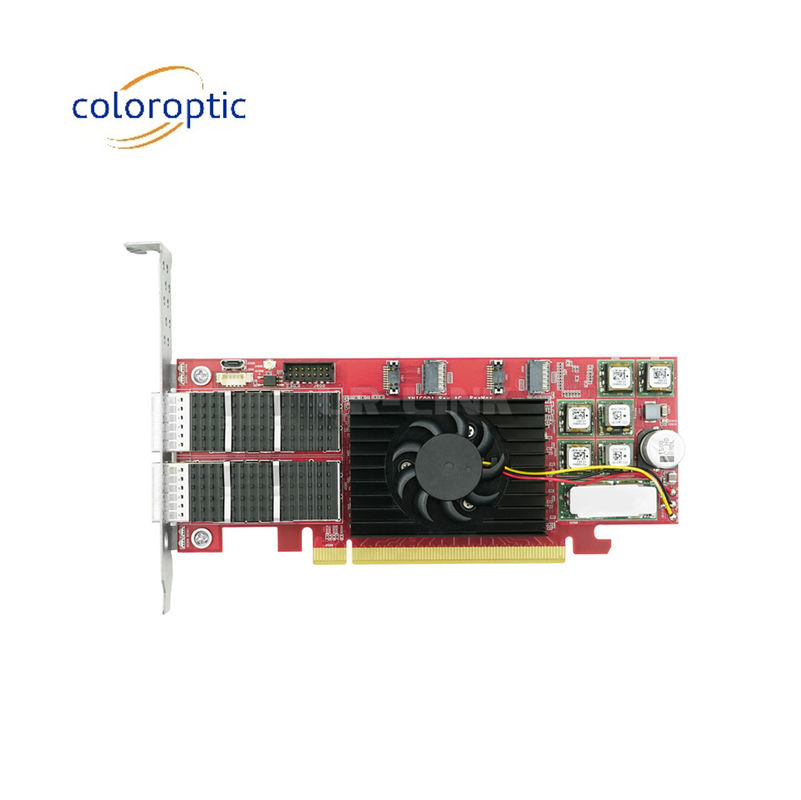 PCIe X16 100G QSFP28 Ethernet Akıllı Kart Çift Port Xilinx Ultrascale+ 16nm Temelli