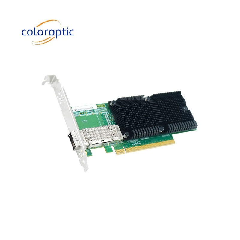 PCIe X16 Ağ Tek Portlu Ethernet Kartı Adaptörü QSFP28 100G Intel E810