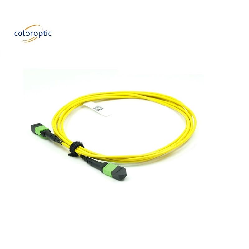 Verimli ağ için OM3 MPO Patch Cord 12 Core Aqua Fiber Optic Connector